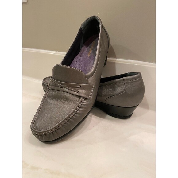 SAS Tripad Comfort Easier Womens  Grey Leather Slip on  Loafers Size 9.5 M - Picture 2 of 11